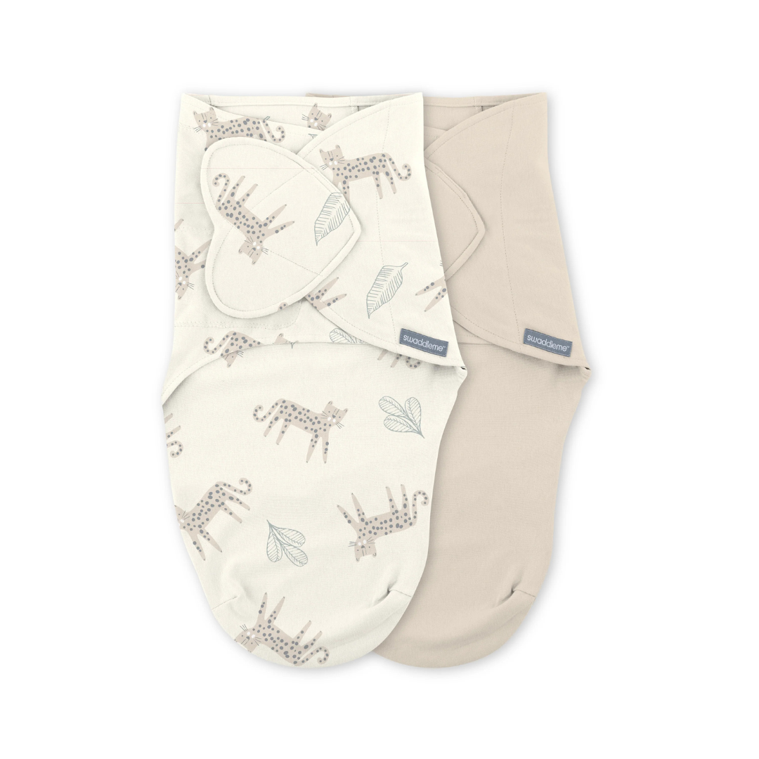 Set 2 sisteme de infasare Ingenuity Swaddle Me 0-3 luni, colectia Monogram, Born Free