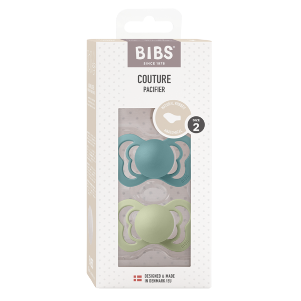 BIBS Chupete Couture Island Sea und Sage Látex 6-18 meses 2 unidades 