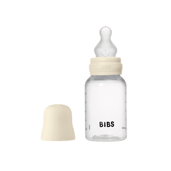 BIBS - Set complet biberon anticolici, 150 ml, Silicon, Ivory