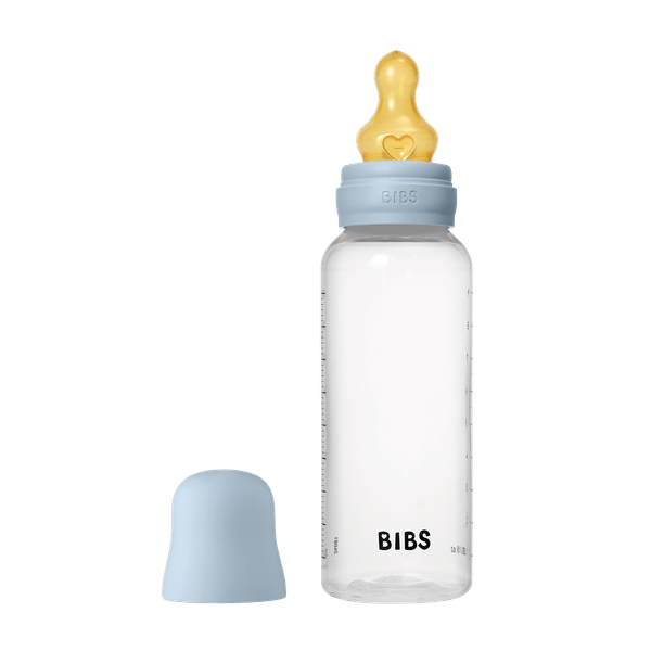 BIBS - Set complet biberon anticolici, 270 ml, Latex, Baby Blue