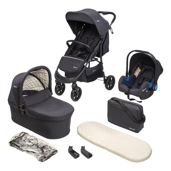 Carucior pentru copii BabyGo 3 in 1 Style, Black