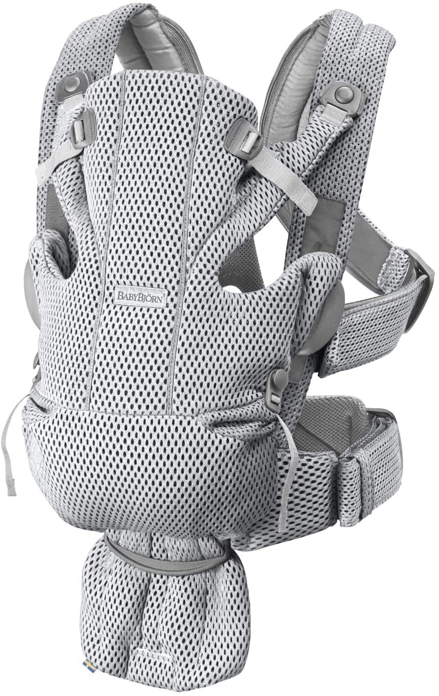 Marsupiu anatomic cu multiple pozitii de purtare BabyBjorn Move, Grey, 3D Mesh