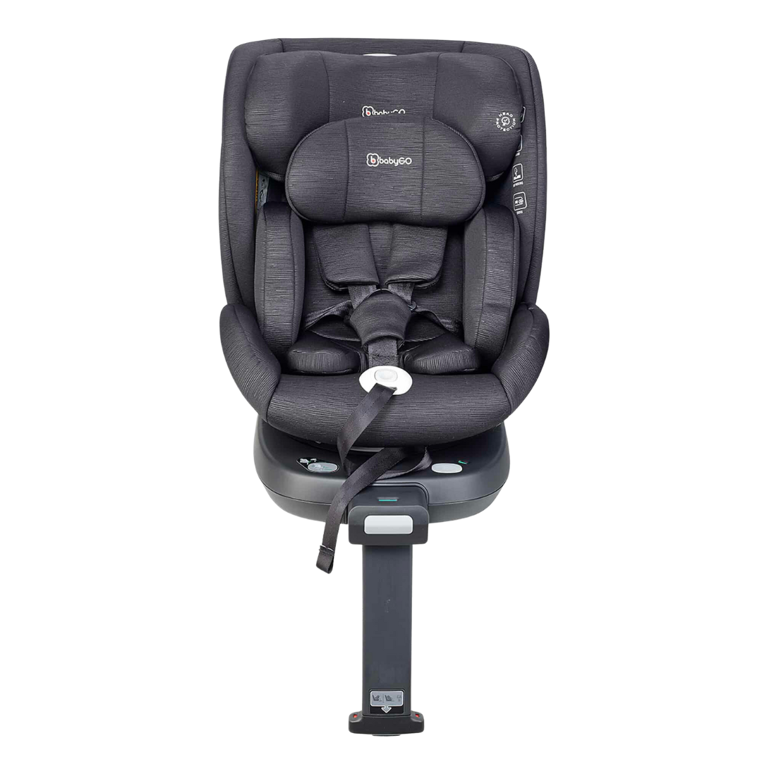 BabyGo - Scaun auto rotativ Prime 360, Black, 40 -150 cm, testat suplimentar la impact lateral, frontal si din spate