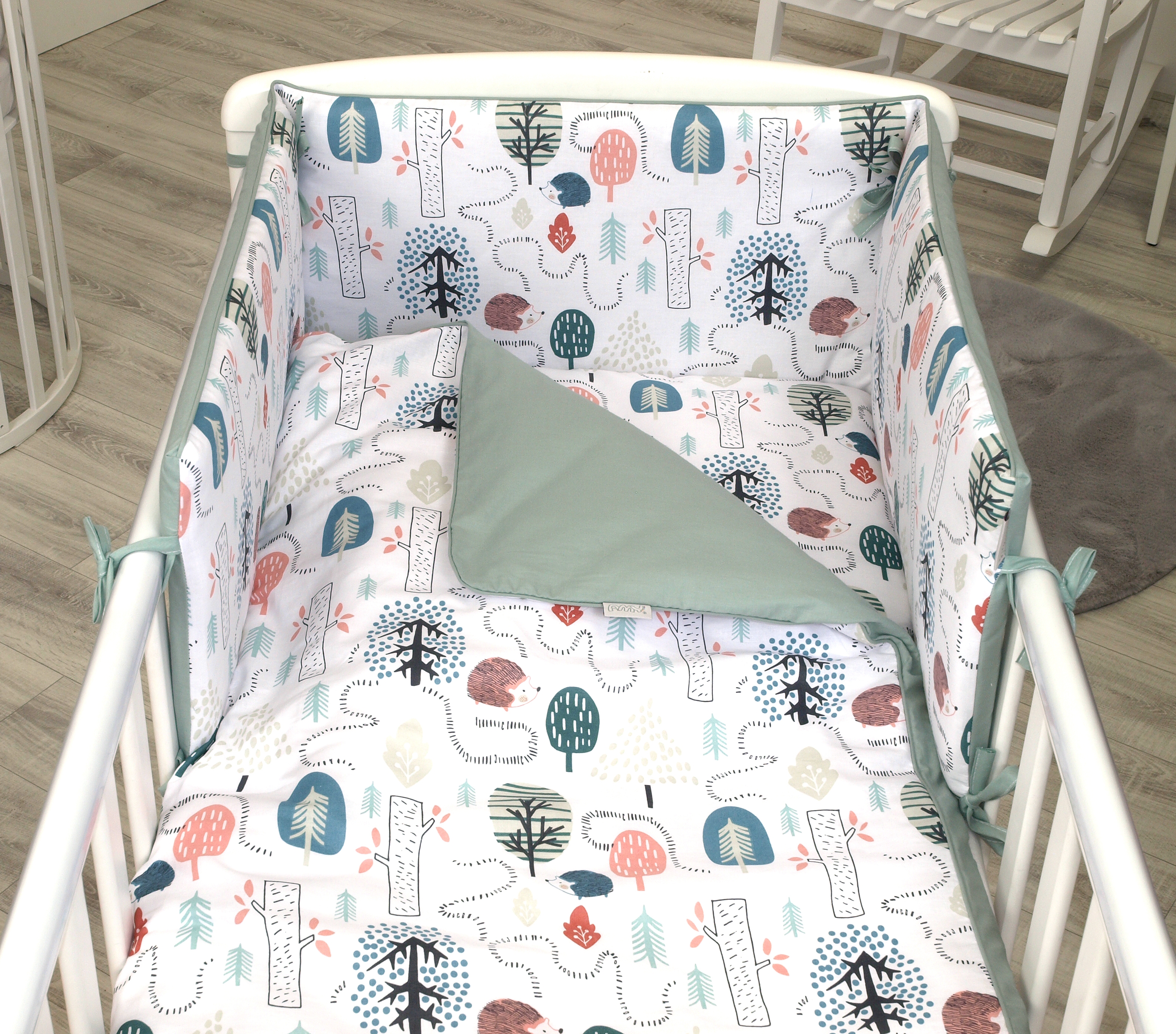Jolie - Lenjerie 3 Piese Arici Salvie, 120*60CM