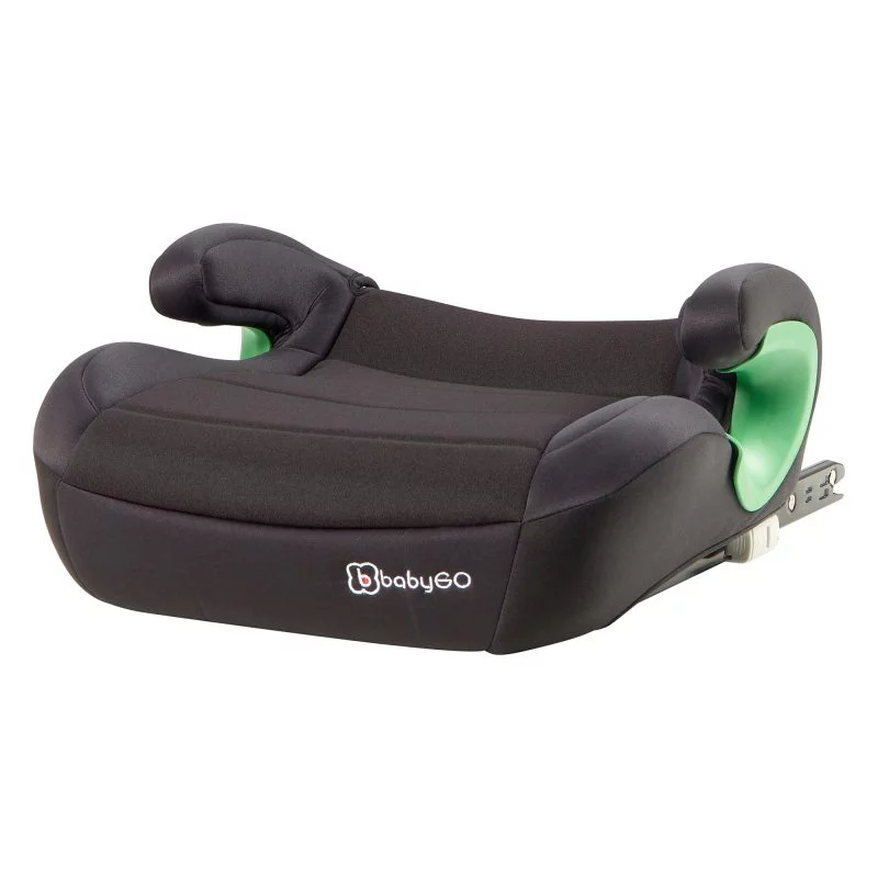 Scaun auto booster pentru copii BabyGo i-Size Bursa III Black, 135-150 cm, testat Suplimentar la impact lateral, frontal si din spate