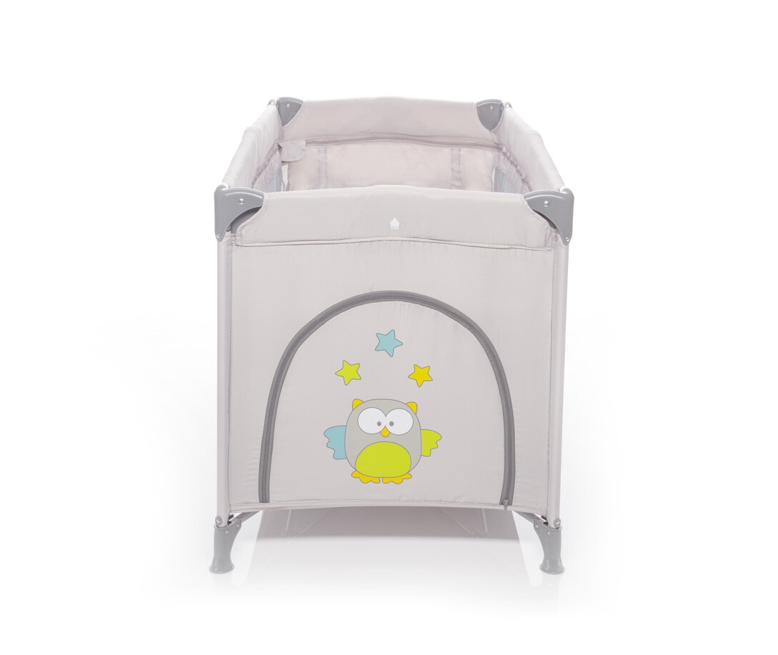 Patut pliabil cu 2 nivele pentru copii ZOPA Nanny, Griffin Grey