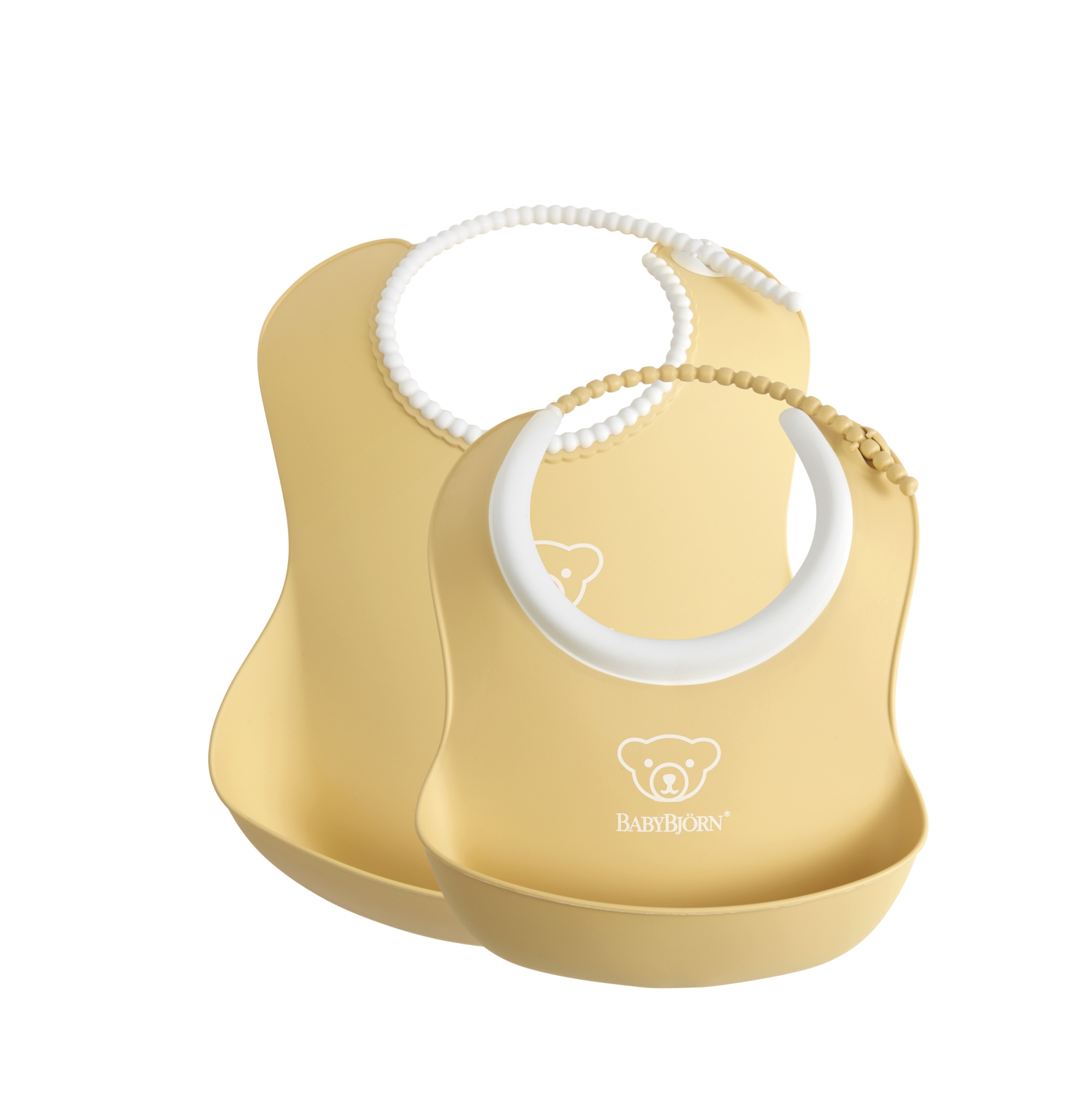 BabyBjorn Set 2 bavete – Baby Feeding Set Powder yellow