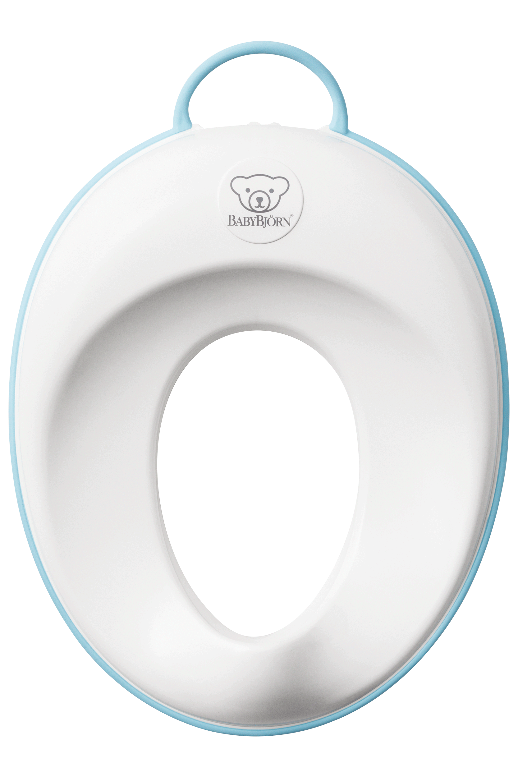 BabyBjorn - Reductor pentru toaleta Toilet Training Seat, White/Turquoise