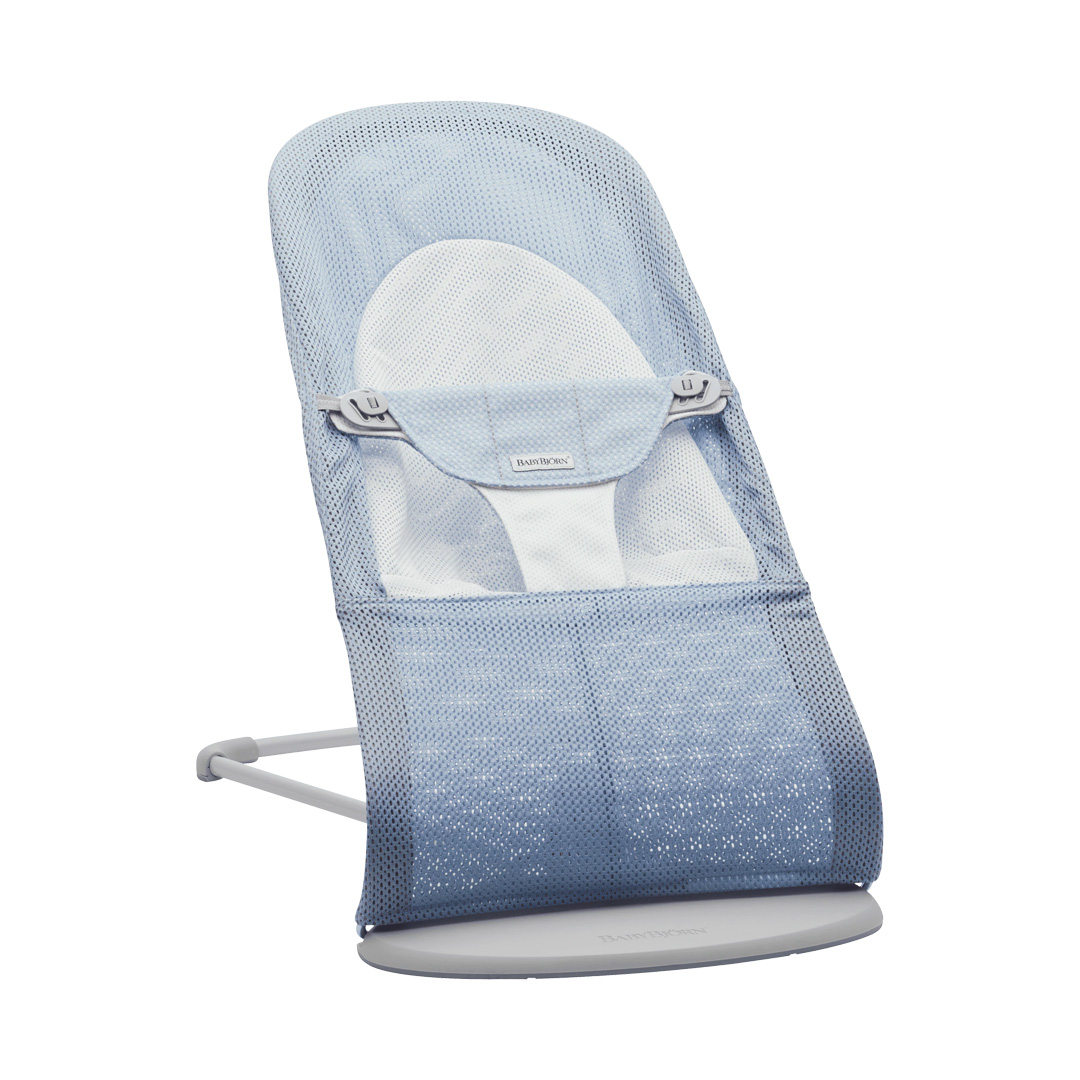 Balansoar din Mesh pentru copii BabyBjorn Balance Soft, Sky Blue/White