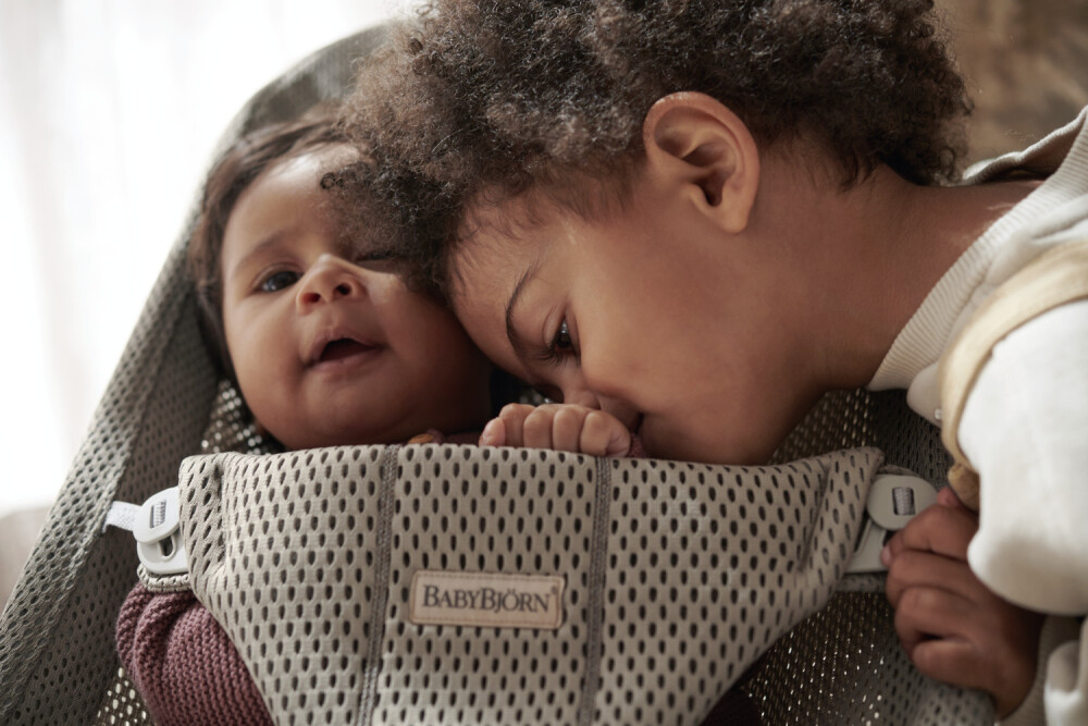 Babybjorn - Balansoar Bliss Grey Beige, Mesh