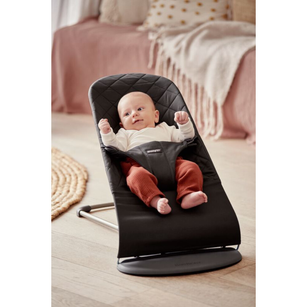 Balansoar din tesatura matlasata cu aspect Clasic pentru copii Baby Bjorn Balance Bliss, Black