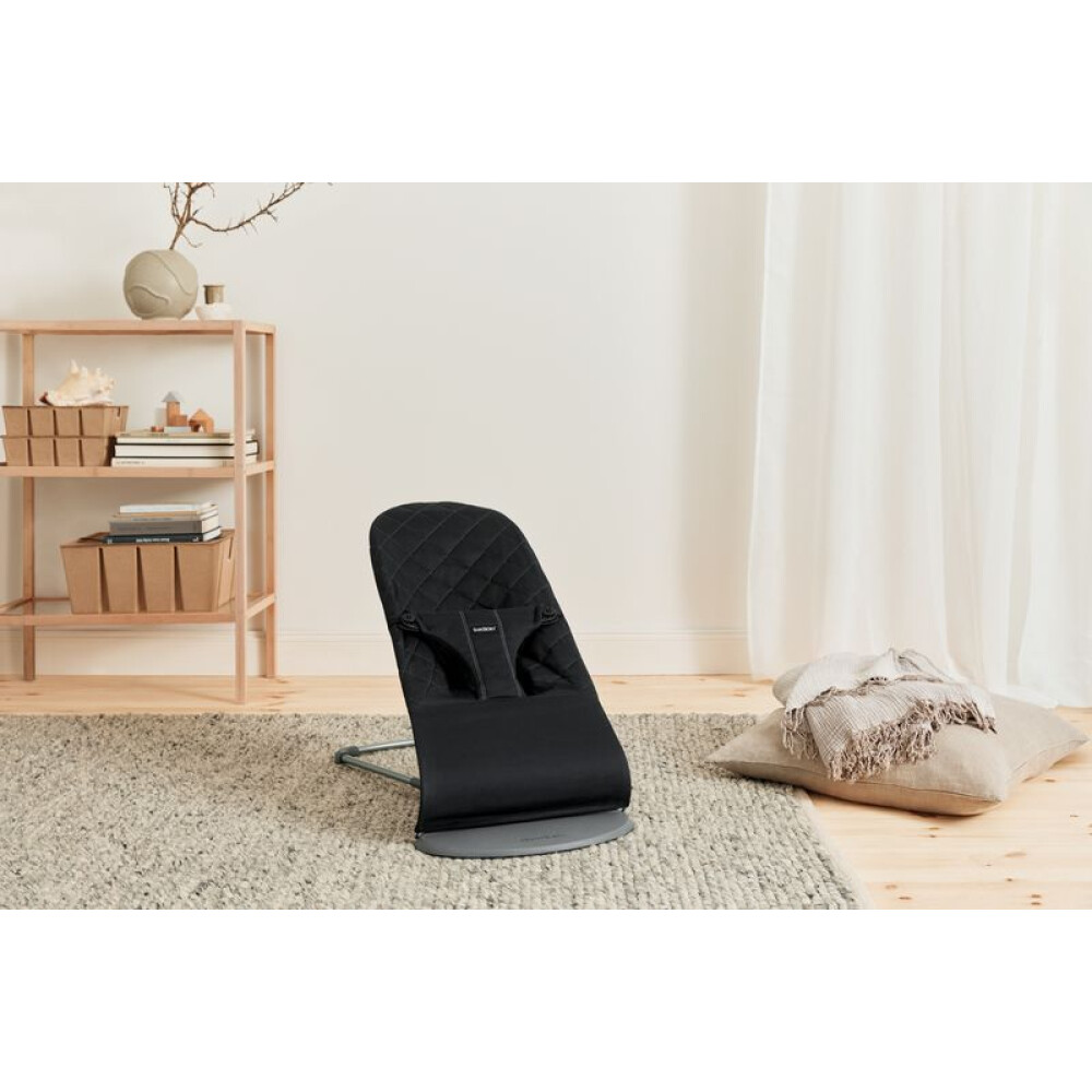Balansoar din tesatura matlasata cu aspect Clasic pentru copii Baby Bjorn Balance Bliss, Black