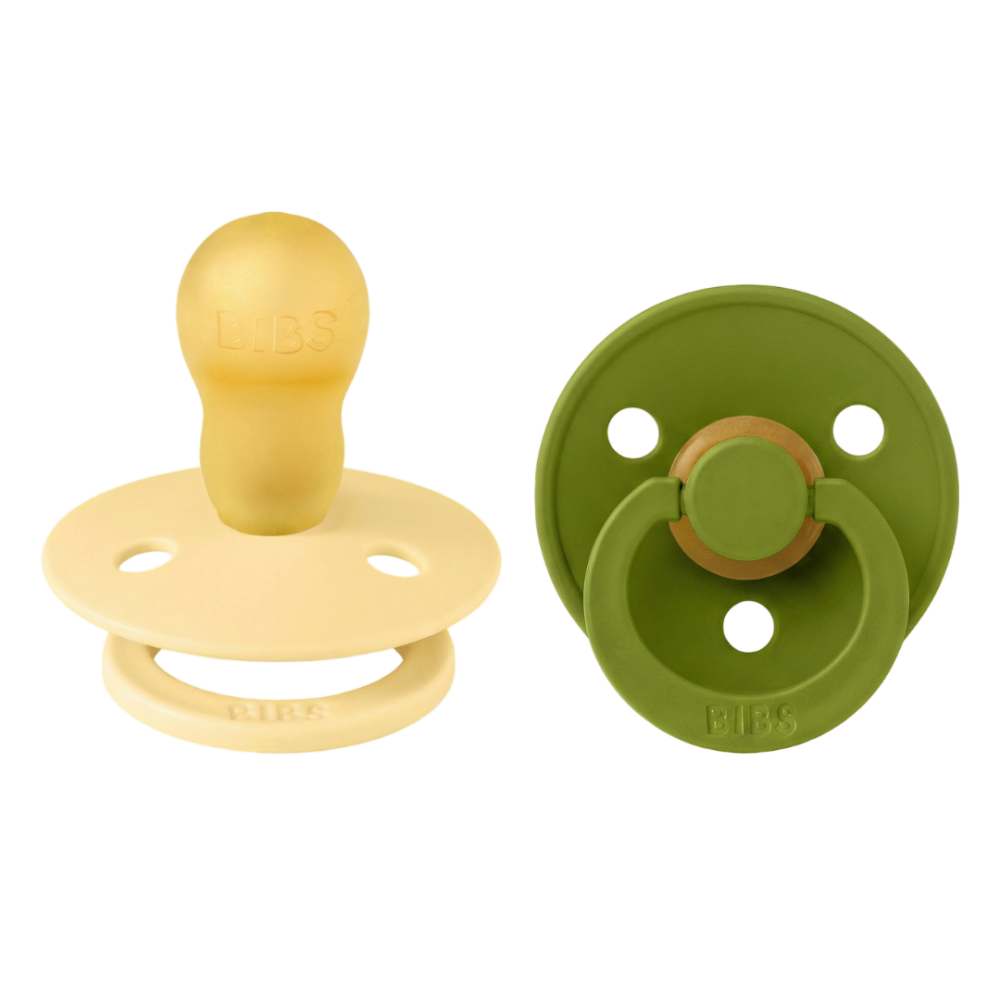 BIBS - Set 2 suzete Colour Latex, tetina rotunda, 18 luni +