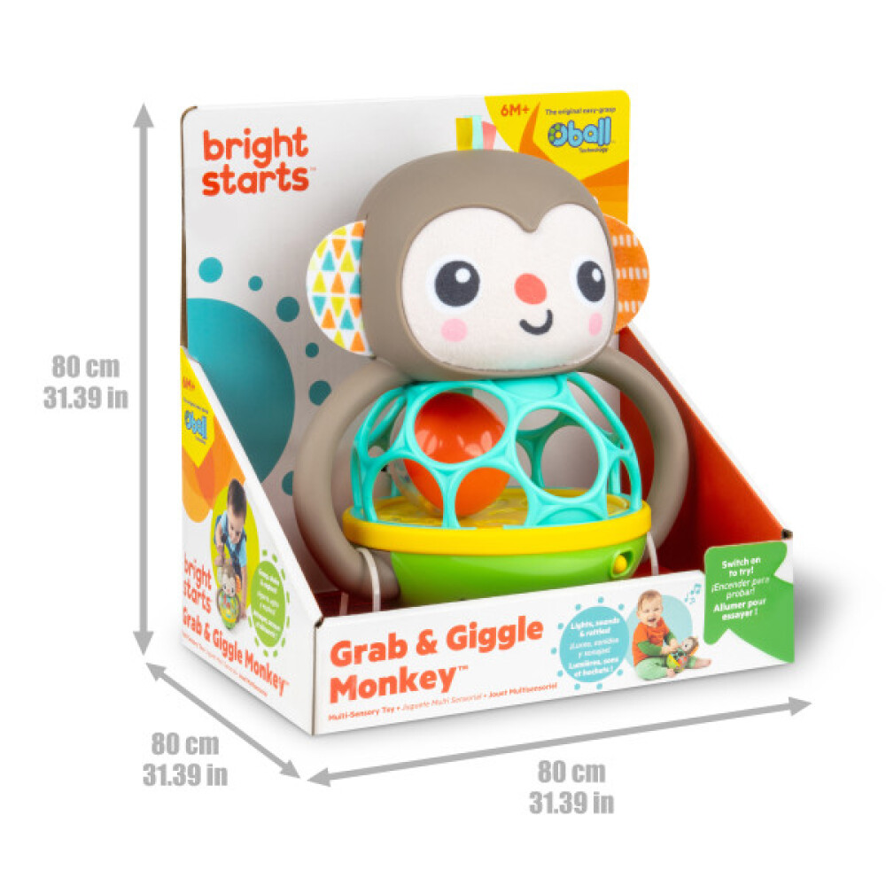 Bright Starts - Jucarie multi-senzoriala, "Grab & Giggle Monkey"