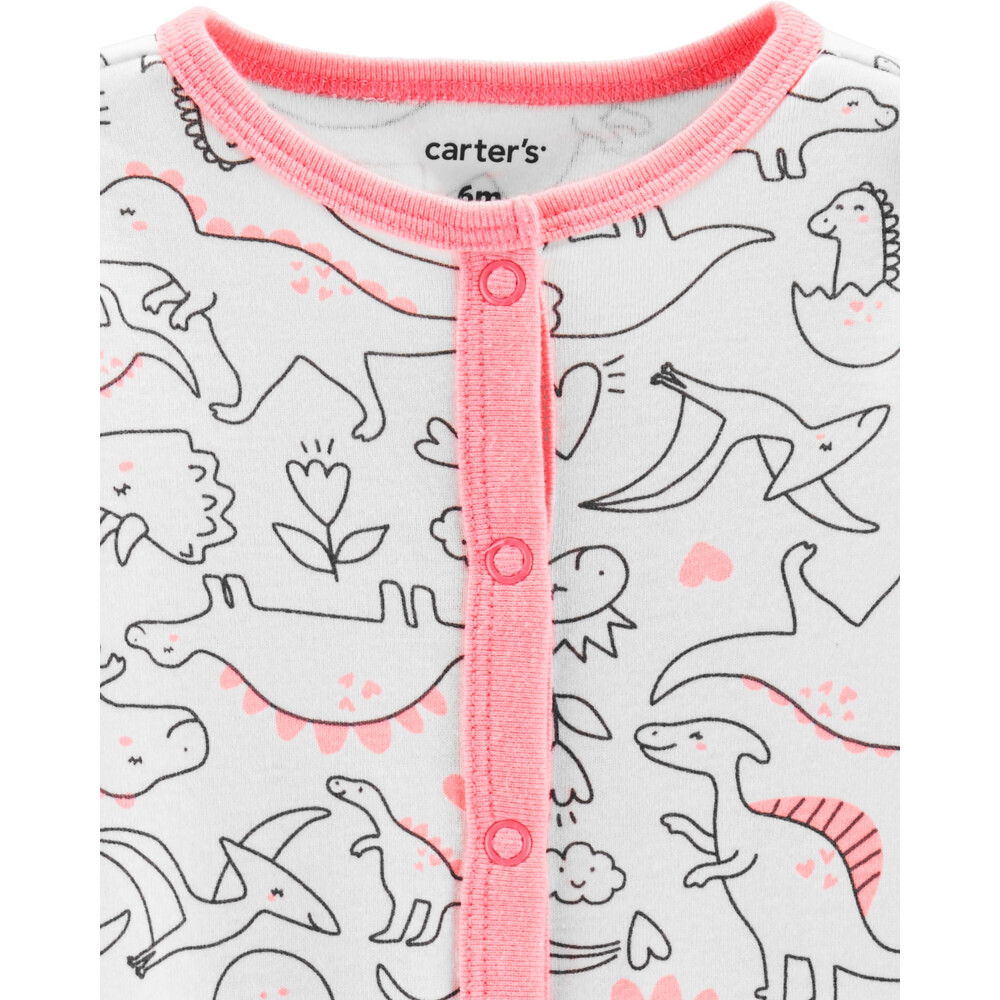 Carter’s Pijama cu dinozauri roz 100% bumbac
