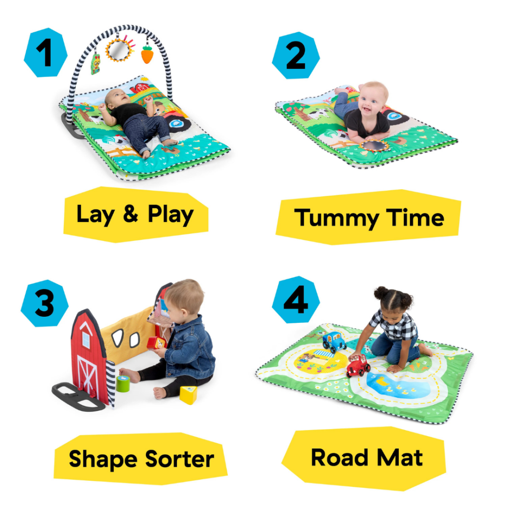 Centru de activitati Baby Einstein Farm Explorers Busy Barnyard Grow With Me