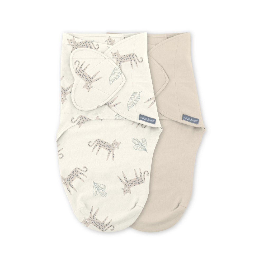 Set 2 sisteme de infasare Ingenuity Swaddle Me 0-3 luni, colectia Monogram, Born Free