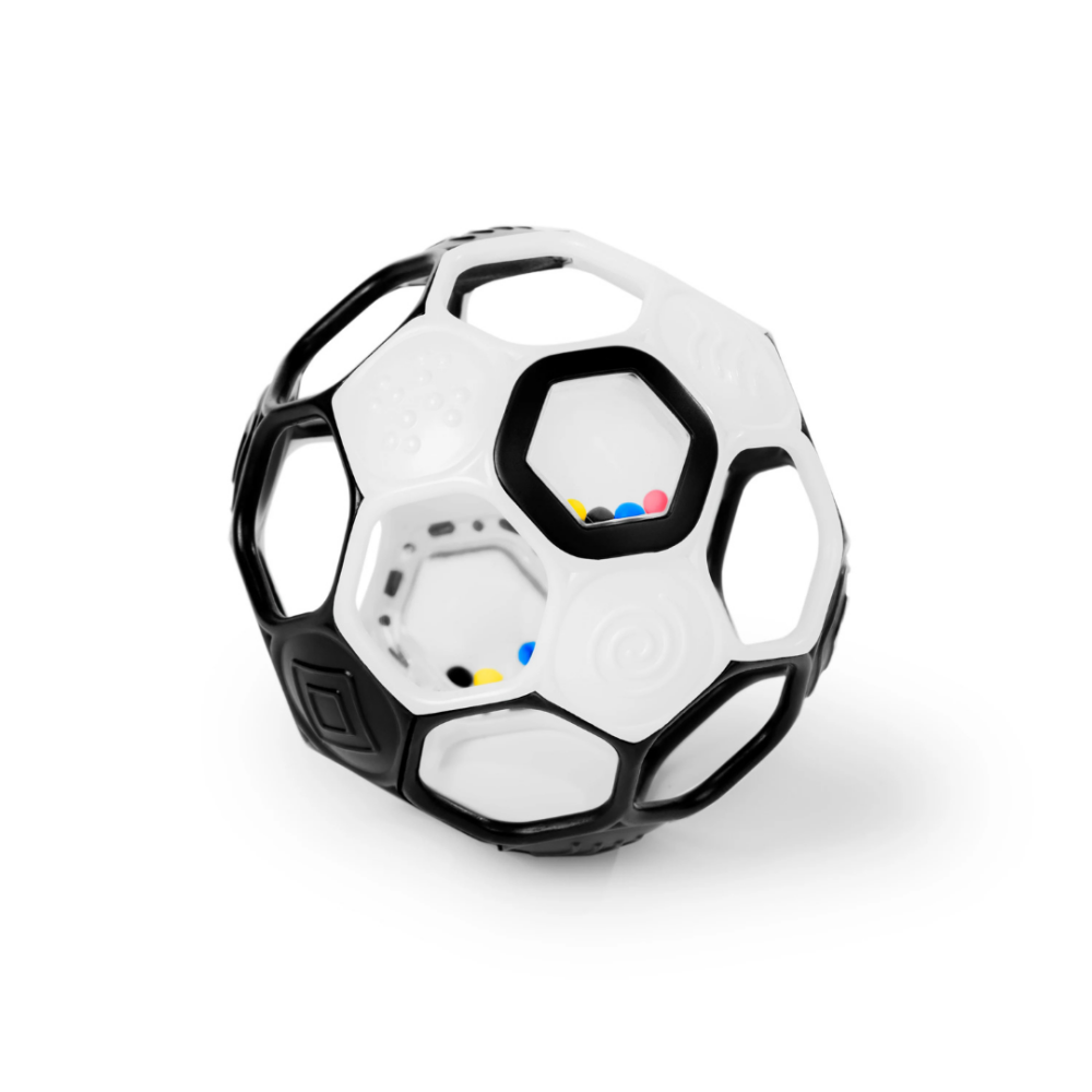 Minge zornaitoare Bright Starts Grippin' Goals Alb-Negru