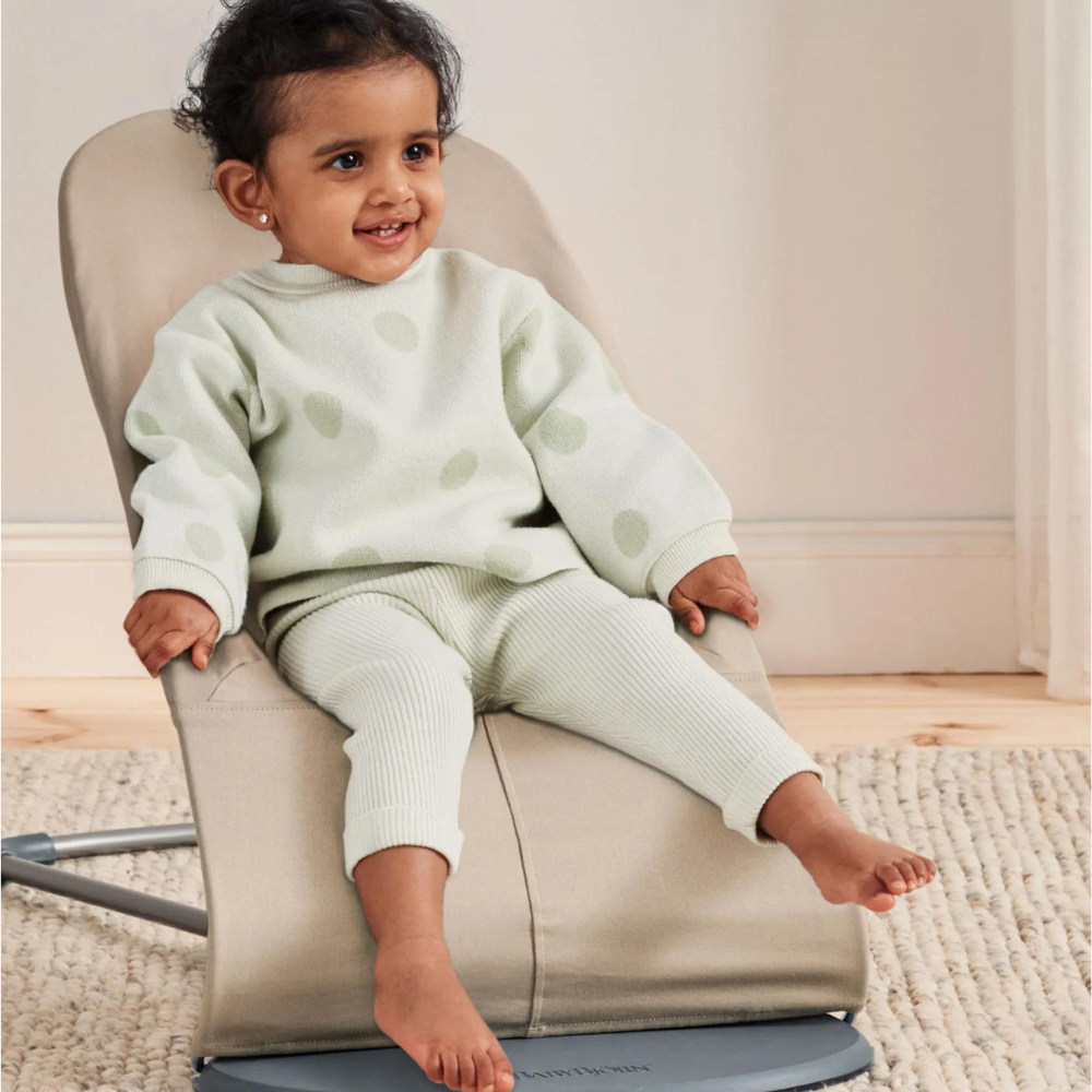 Balansoar din tesatura pentru copii Baby Bjorn balance soft, Khaki/Beige