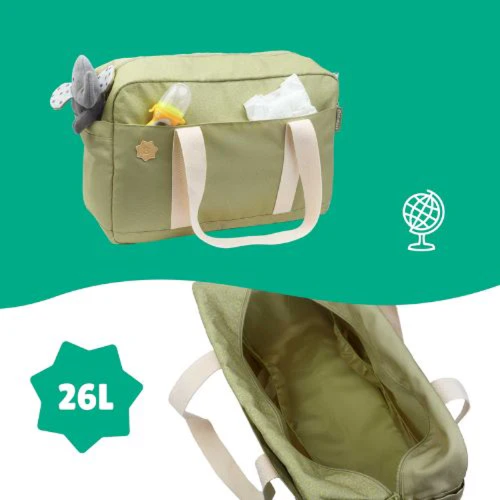 Geanta pentru scutece tip bowling Badabulle Olive