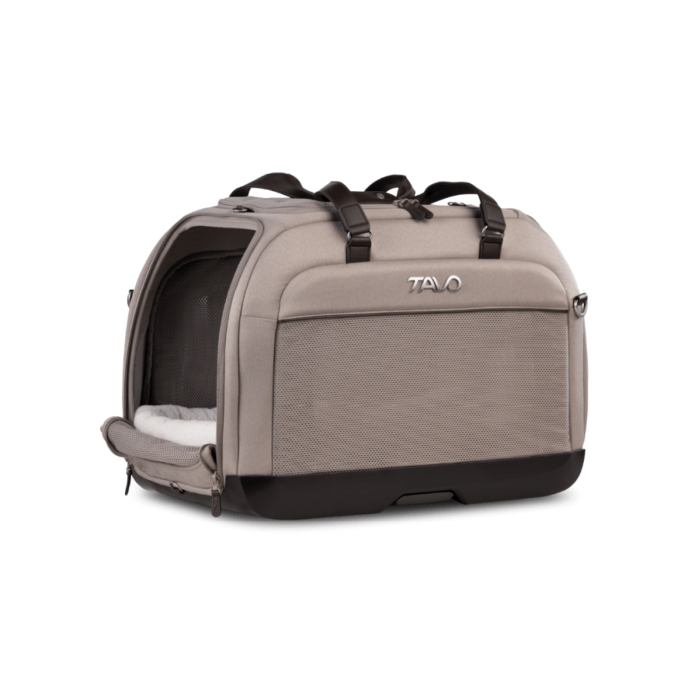 Sistem de transport si protectie auto pentru Animale de Companie tip geanta Tavo Hendrick cu sistem de prindere Isofix, max 20.4 kg, Tawny