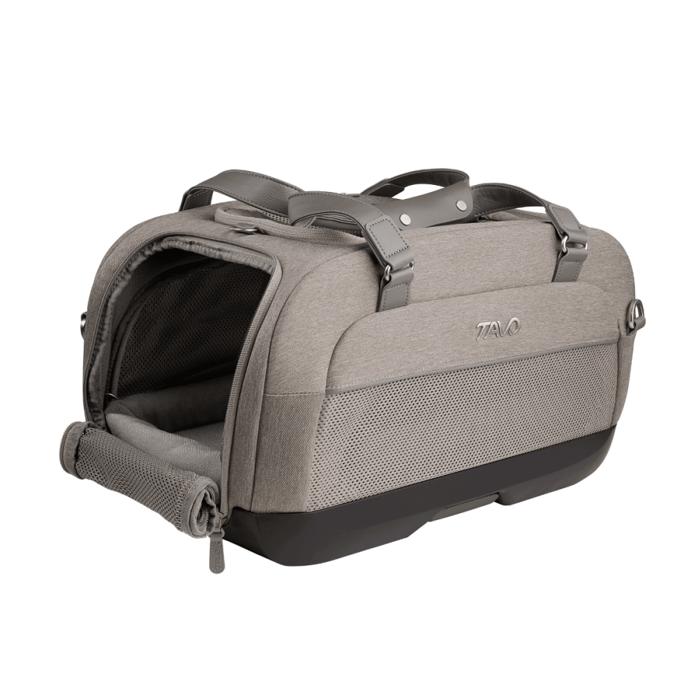 Sistem de transport si protectie Avion/Auto pentru Animale de Companie tip geanta Tavo Dupree II cu sistem de prindere Isofix, Merle