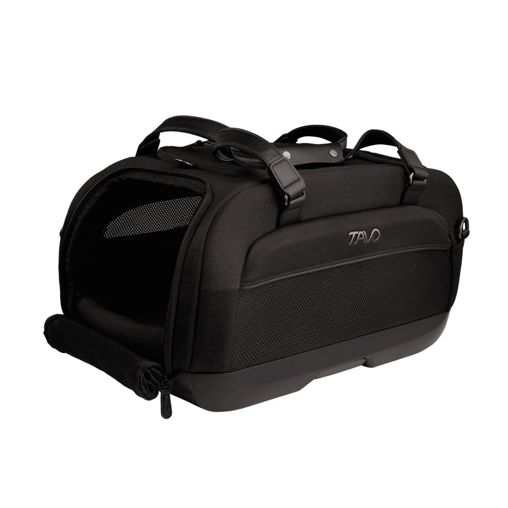 Sistem de transport si protectie Avion/Auto pentru Animale de Companie tip geanta Tavo Dupree II cu sistem de prindere Isofix, Onyx