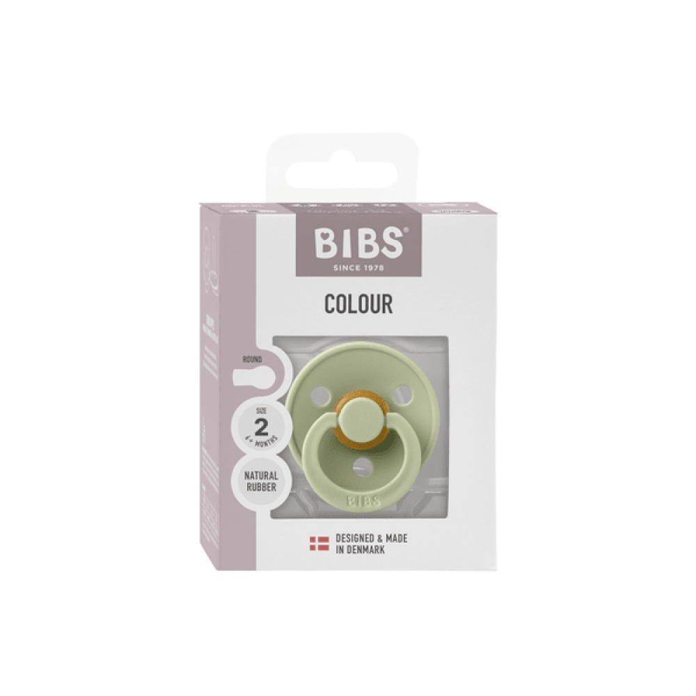 BIBS - Suzeta Colour Latex, tetina rotunda, 6+ luni, ambalaj premium