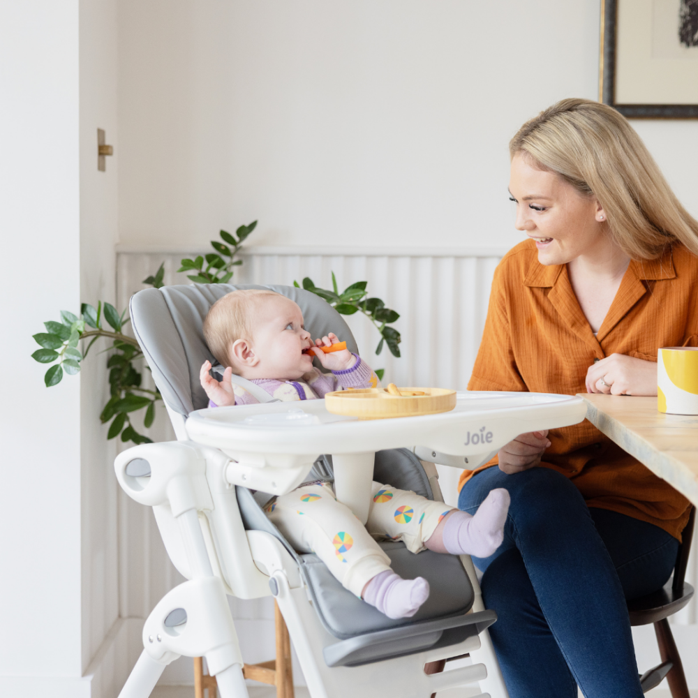 Scaun de masa Joie Mimzy Recline Strata Dune Wood, nastere - 15 kg