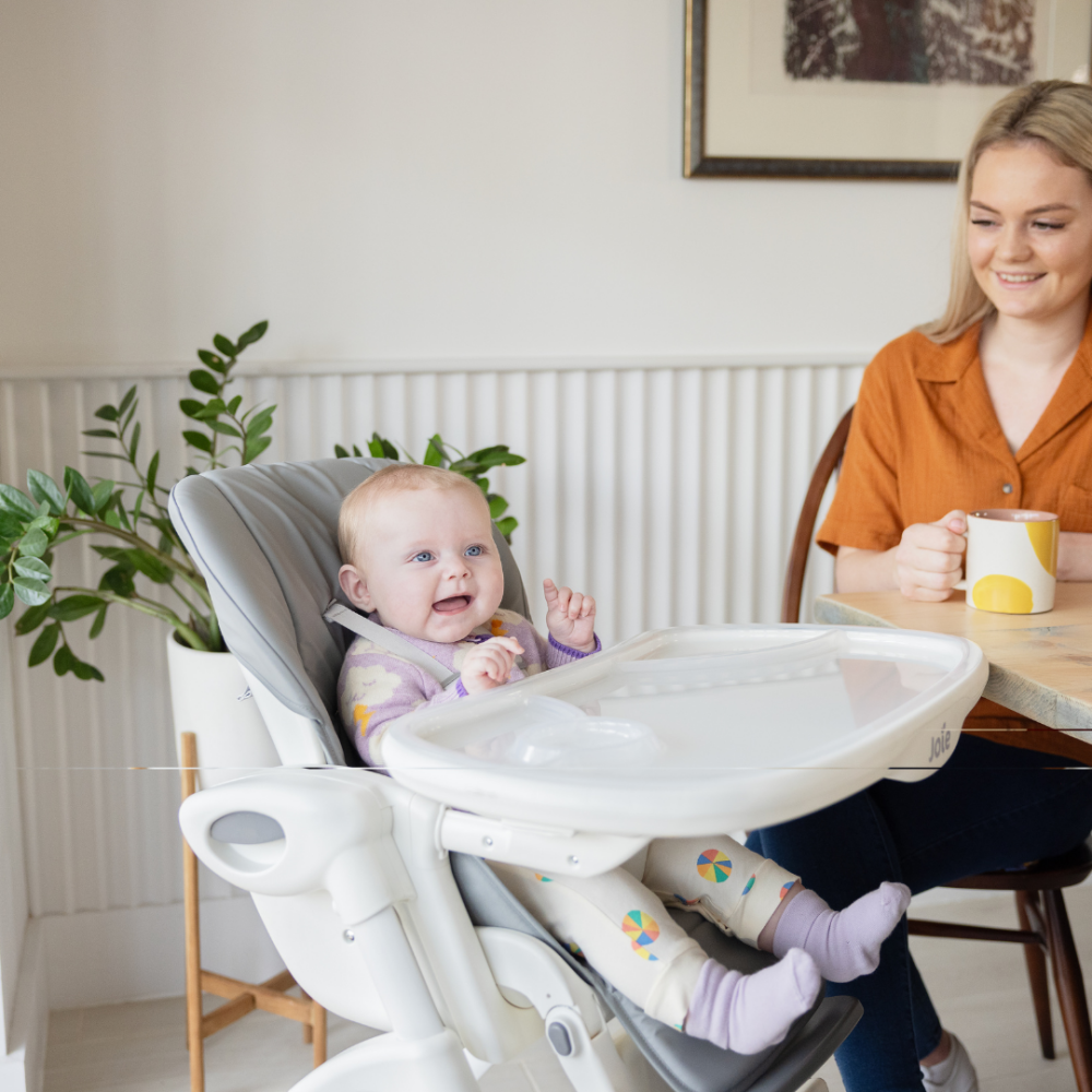 Scaun de masa Joie Mimzy Recline Strata Dune Wood, nastere - 15 kg