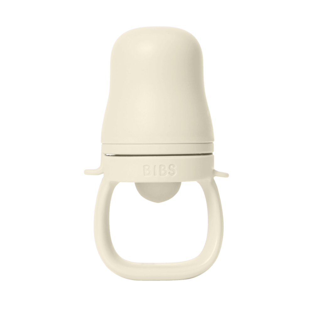 Dispozitiv de hranire BIBS Baby Feeder cu 2 tetine din silicon, Ivory