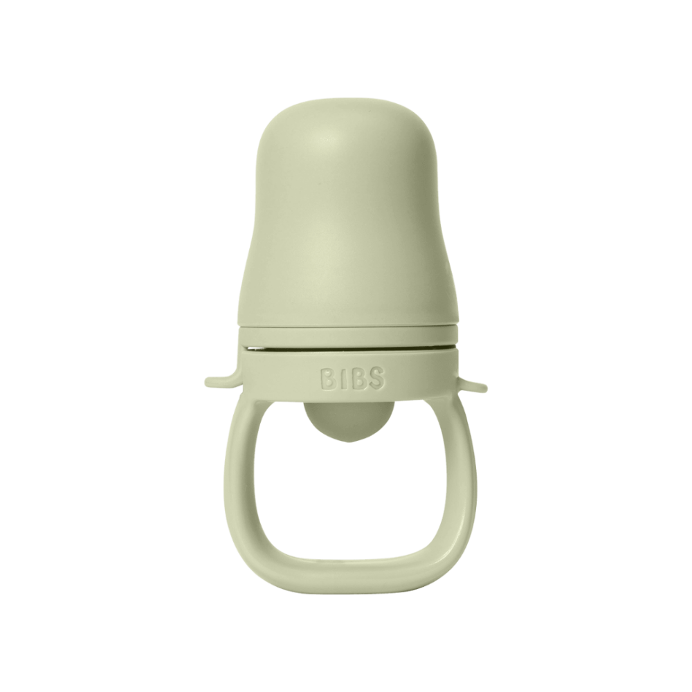 Dispozitiv de hranire BIBS Baby Feeder cu 2 tetine din silicon, Sage