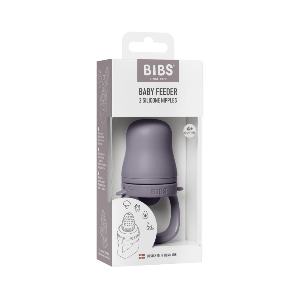 Dispozitiv de hranire BIBS Baby Feeder cu 2 tetine din silicon, Fossil Grey