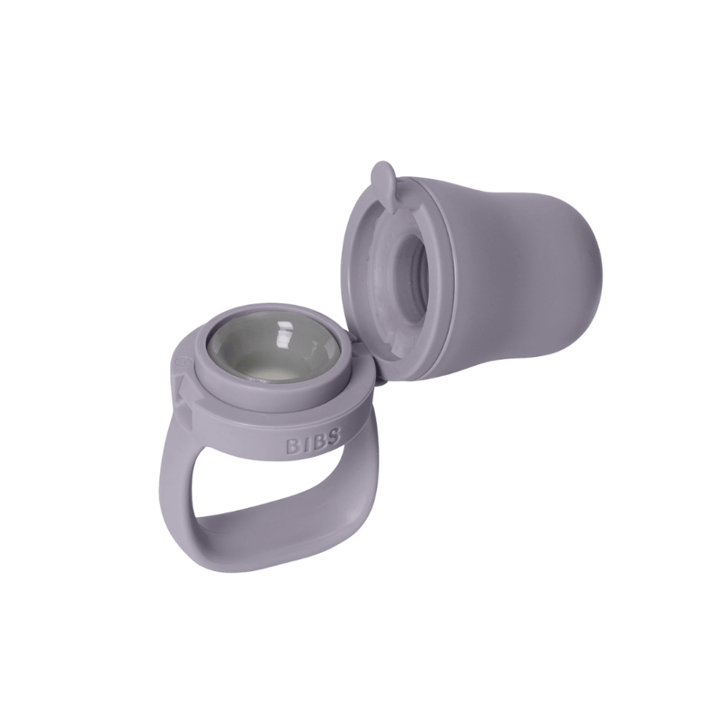 Dispozitiv de hranire BIBS Baby Feeder cu 2 tetine din silicon, Fossil Grey
