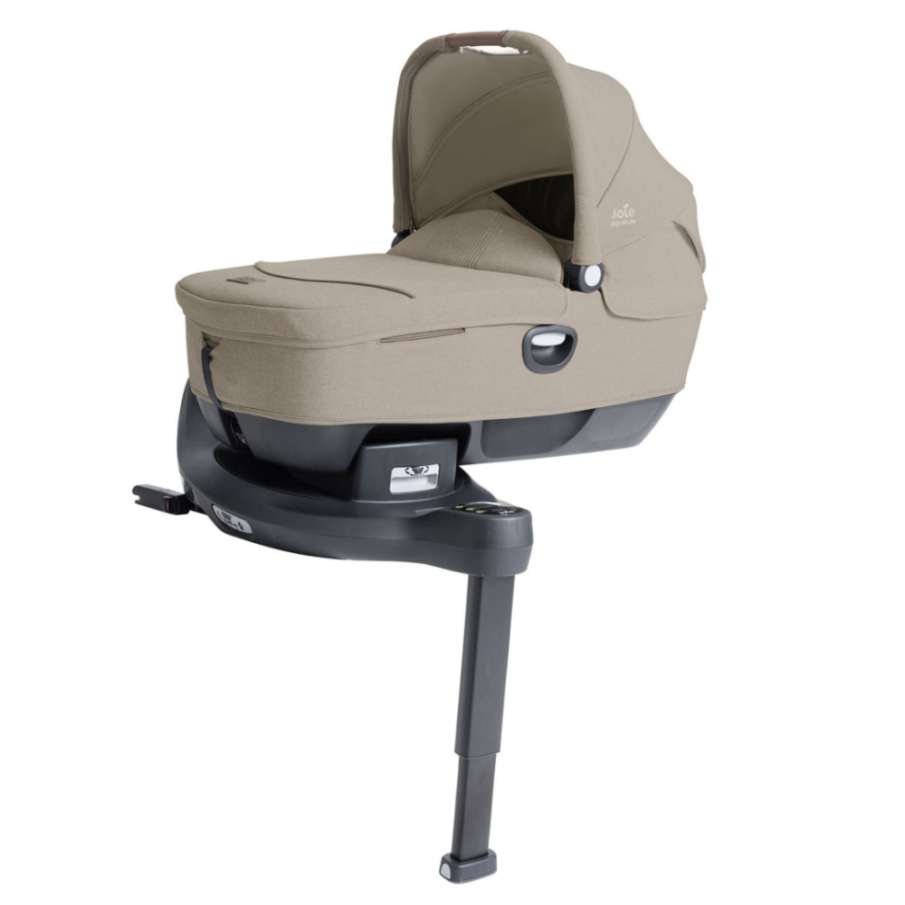 Landou auto Joie Calmi R129 Signature Sandstone, nastere-70 cm, testat ADAC si testat Suplimentar la impact lateral, frontal si din spate
