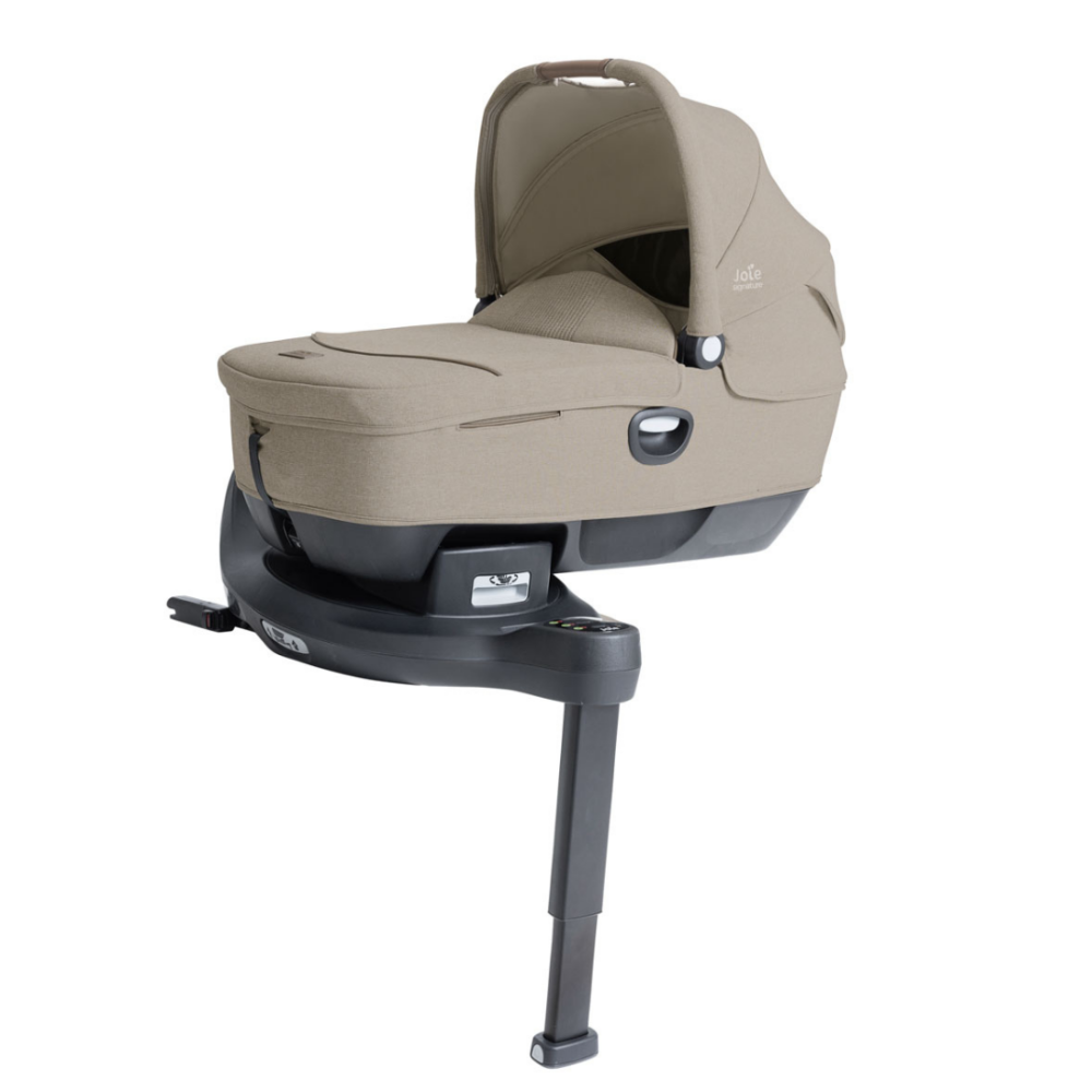 Landou auto Joie Calmi R129 Signature Sandstone, nastere-70 cm, testat ADAC si testat Suplimentar la impact lateral, frontal si din spate