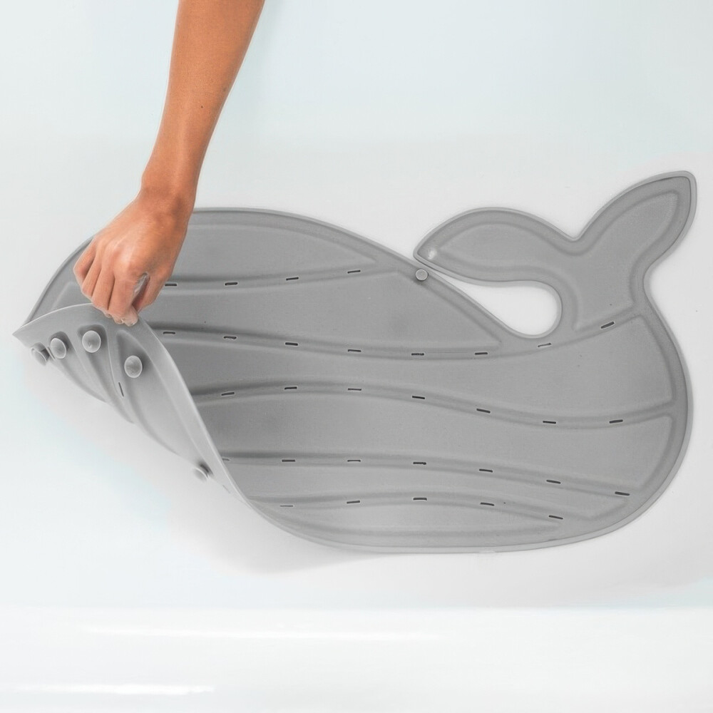 Skip Hop - Moby Covoras de baie antiderapant in forma de balena - Gri