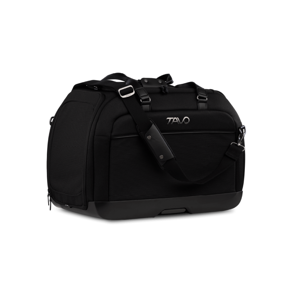 Sistem de transport si protectie auto pentru Animale de Companie tip geanta Tavo Hendrick cu sistem de prindere Isofix, max 20.4 kg, Onyx