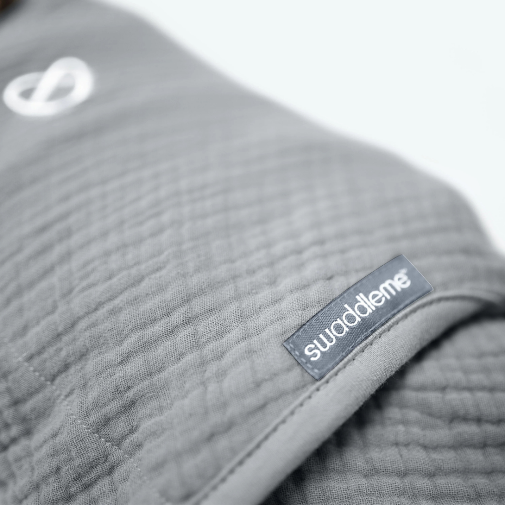Sistem de infasare Ingenuity SwaddleMe 0-3 luni, muselina, colectia Original, Granite