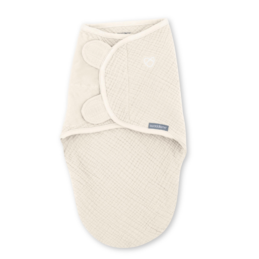 Sistem de infasare Ingenuity Swaddle Me 0-3 luni, muselina, colectia Original, Cream