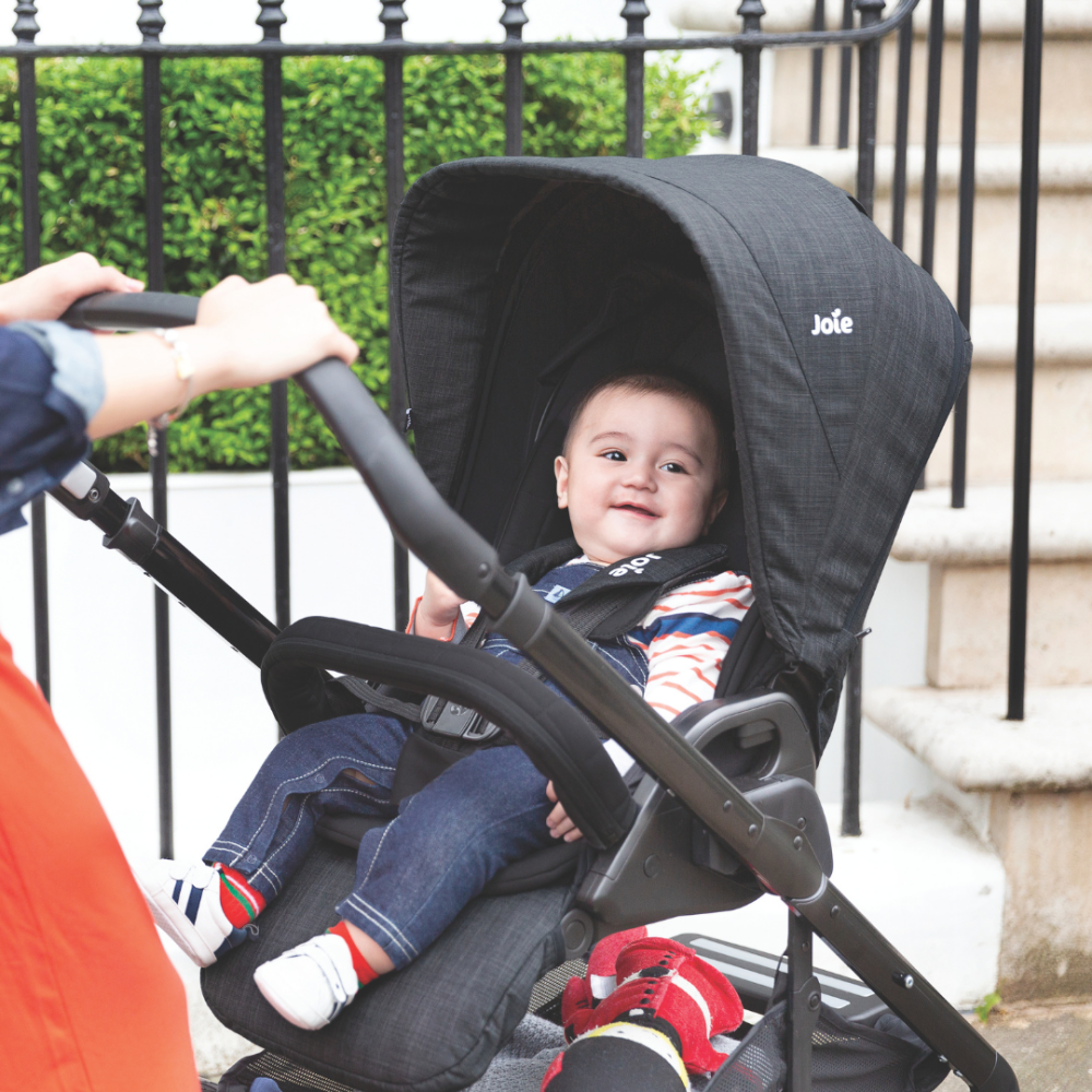 Carucior pentru copii multifunctional 3 in 1 Joie Chrome DLX Toffee (Carucior Chrome DLX + Landou Toffee + Scoica i-Snug Toffee)