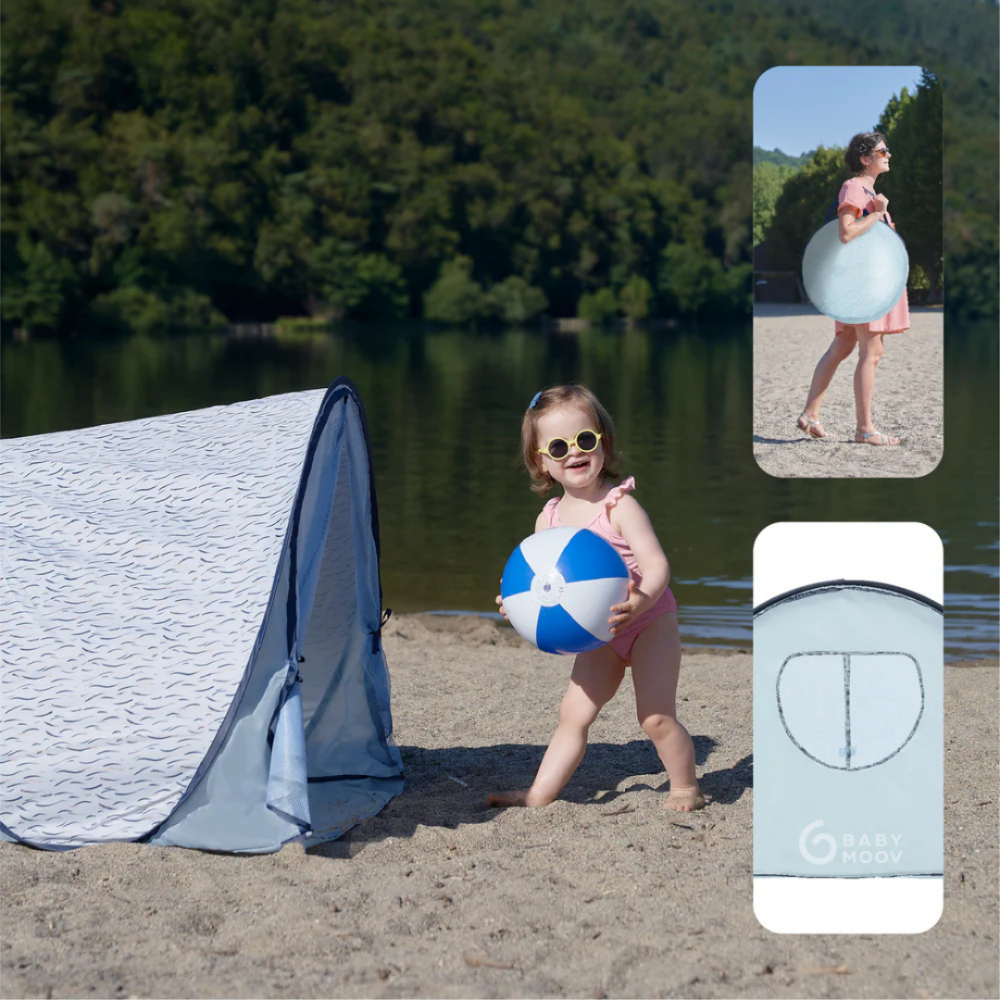 Cort Babymoov cu protectie anti UV 50+ Blue Waves