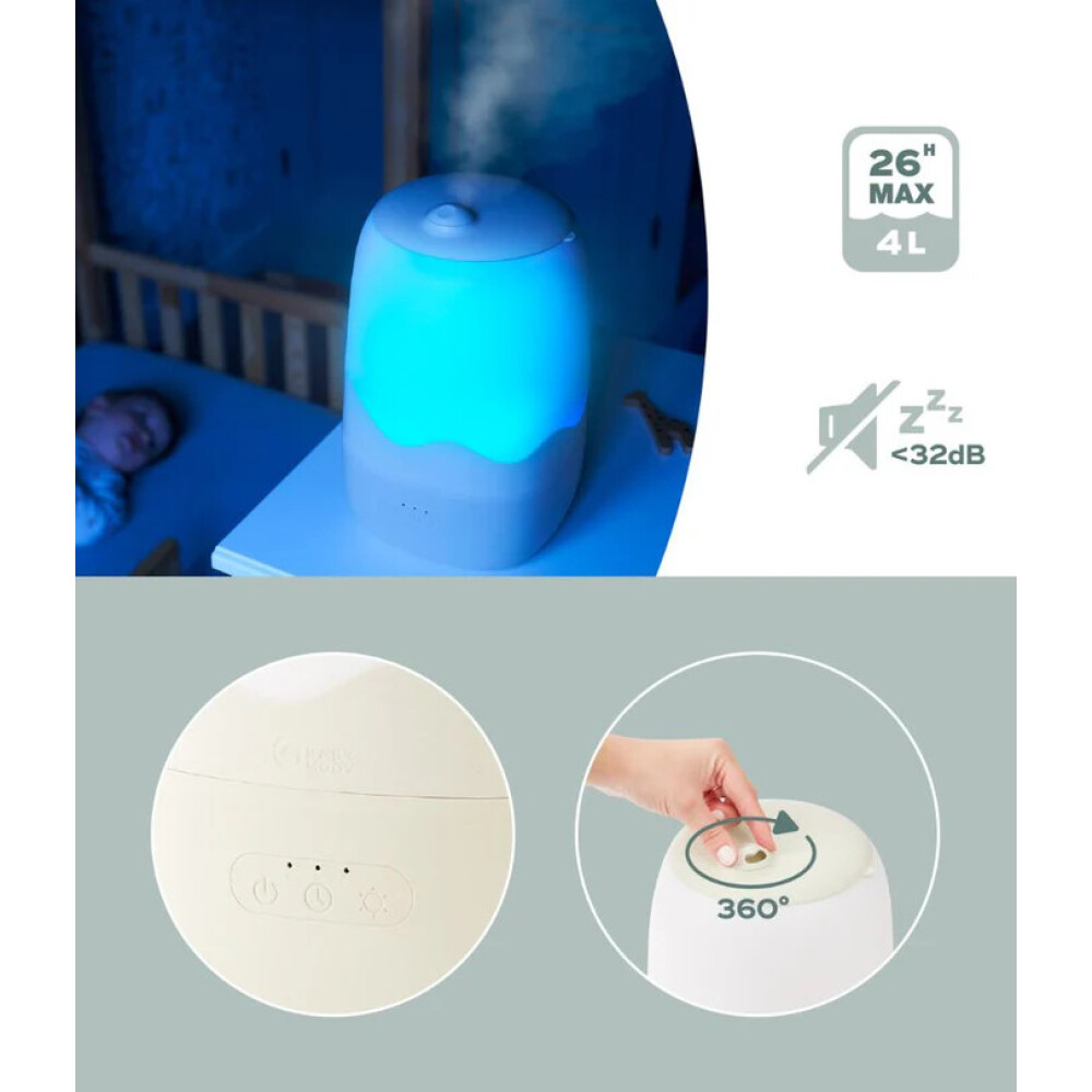 Umidificator Digital 3 in 1 cu Ultrasunete Babymoov Wave