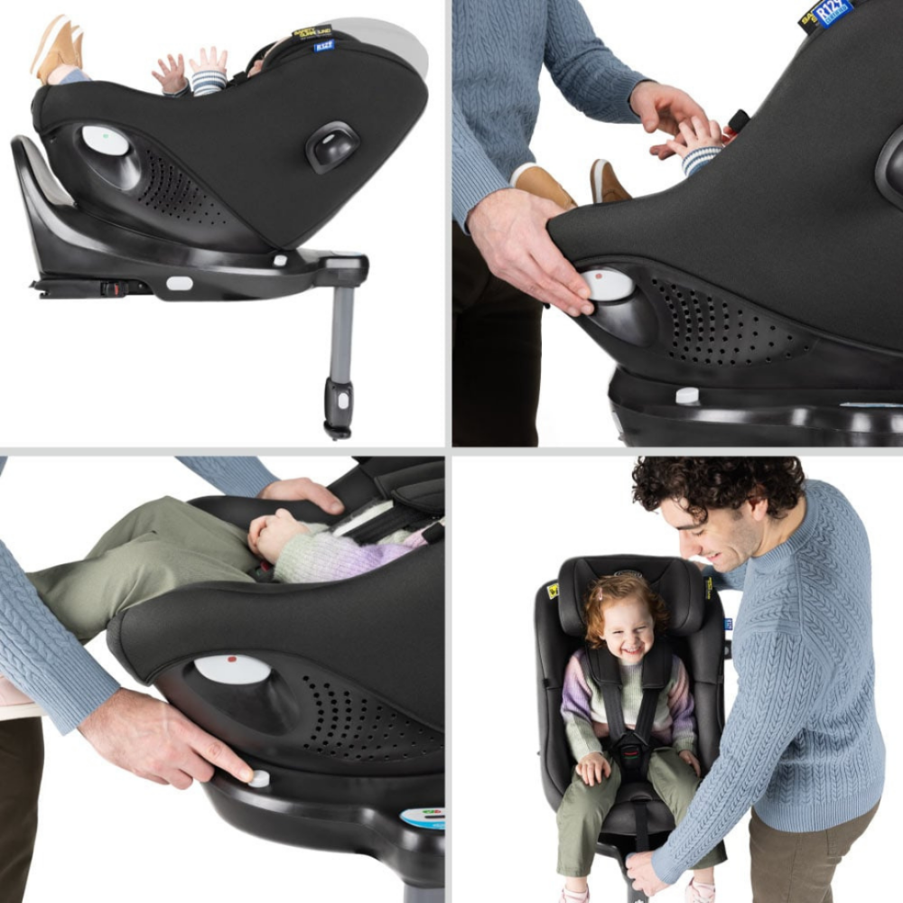 Scaun auto Graco Turn2Me 360° DLX Midnight, 40-105 cm, certificata R129 si testat ADAC