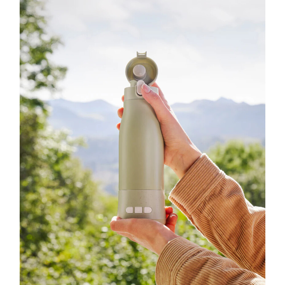 Incalzitor de biberoane portabil si reincarcabil Babymoov, Moov & Feed, Sage Green