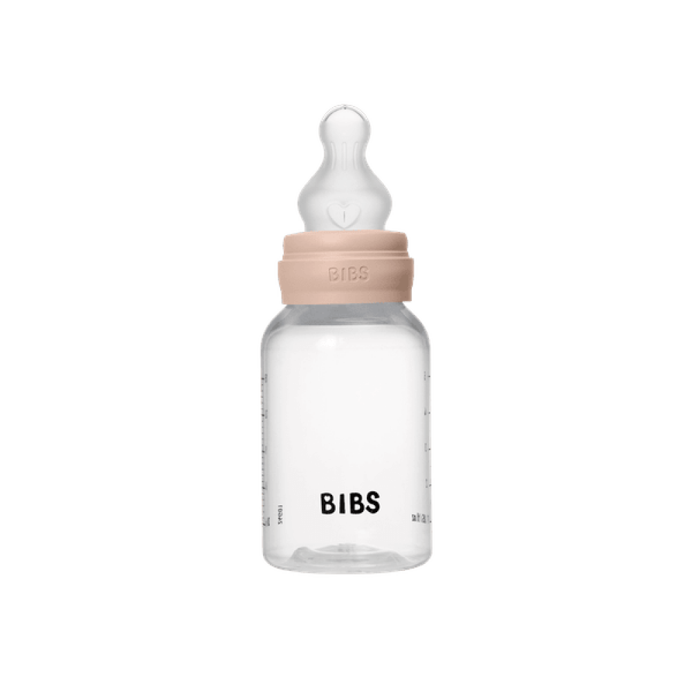 BIBS - Set complet biberon anticolici PP fara BPA, 150 ml, Silicon, Blush