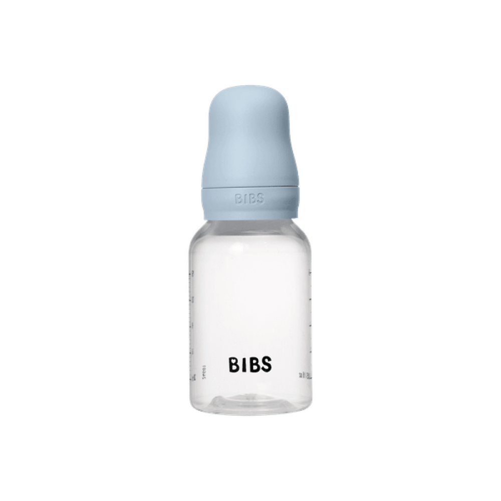 BIBS - Set complet biberon anticolici PP fara BPA, 150 ml, Latex, Baby Blue