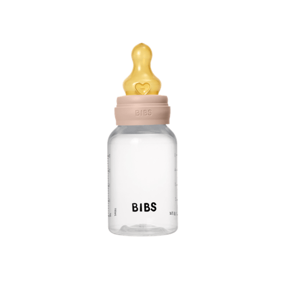 BIBS - Set complet biberon anticolici PP fara BPA, 150 ml, Latex, Blush