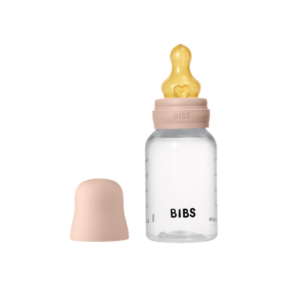 BIBS - Set complet biberon anticolici PP fara BPA, 150 ml, Latex, Blush