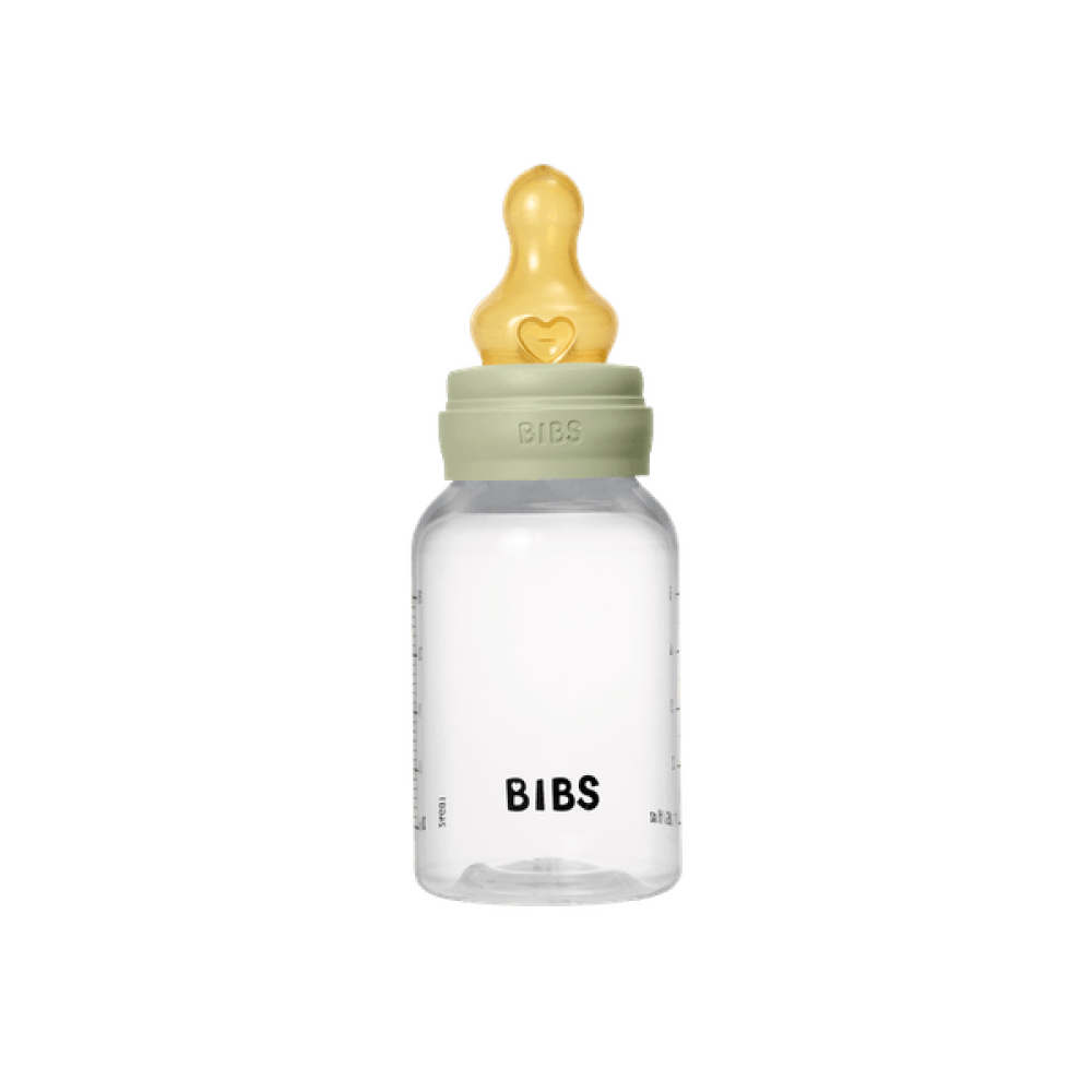 BIBS - Set complet biberon anticolici PP fara BPA, 150 ml, Latex, Sage